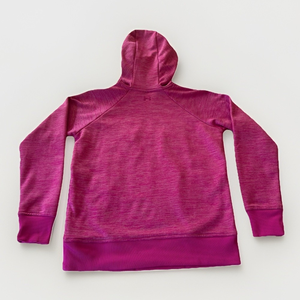 Under Armour‎ Hoodie XS Pink Sweatshirt Pullover Loose Pockets Women - Picture 2 of 9